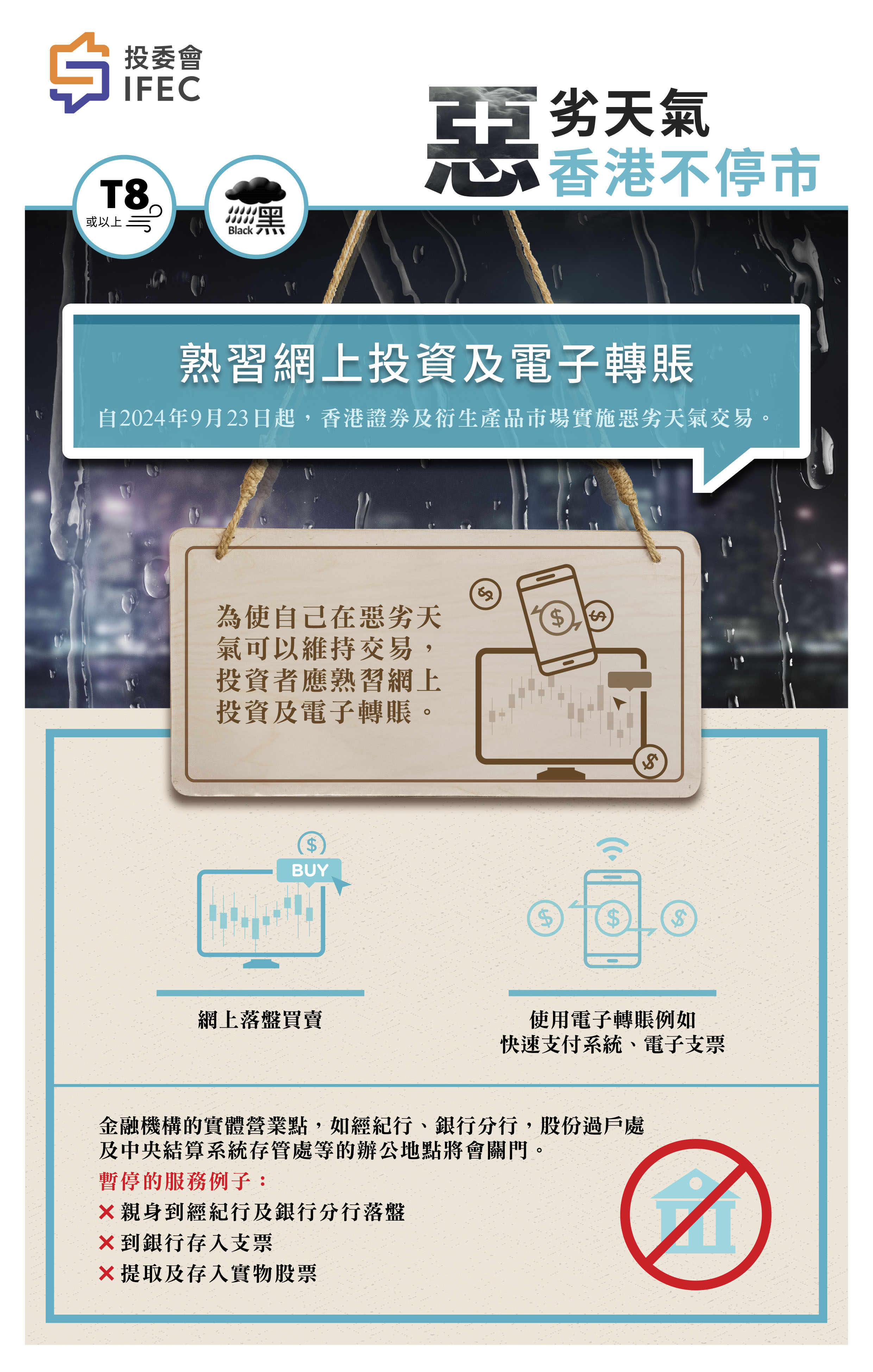 熟习网上投资及电子转账