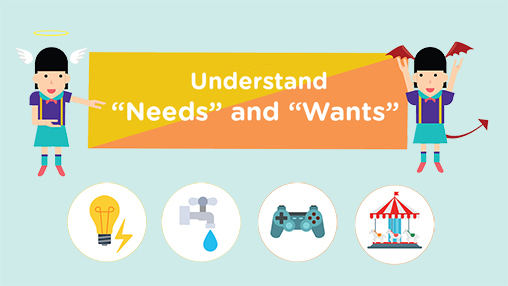 Understand "Needs" and "Wants"<BR>[Aged 5-8]