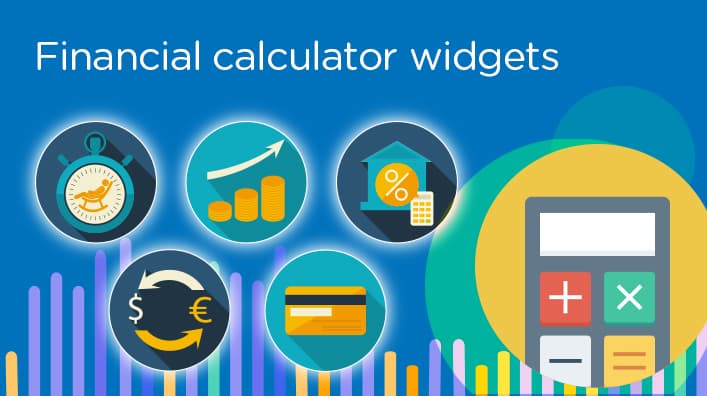 Financial calculator widgets