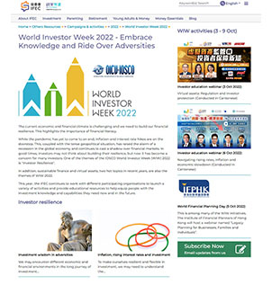 World Investor Week 2022 - Embrace Knowledge and Ride Over Adversities