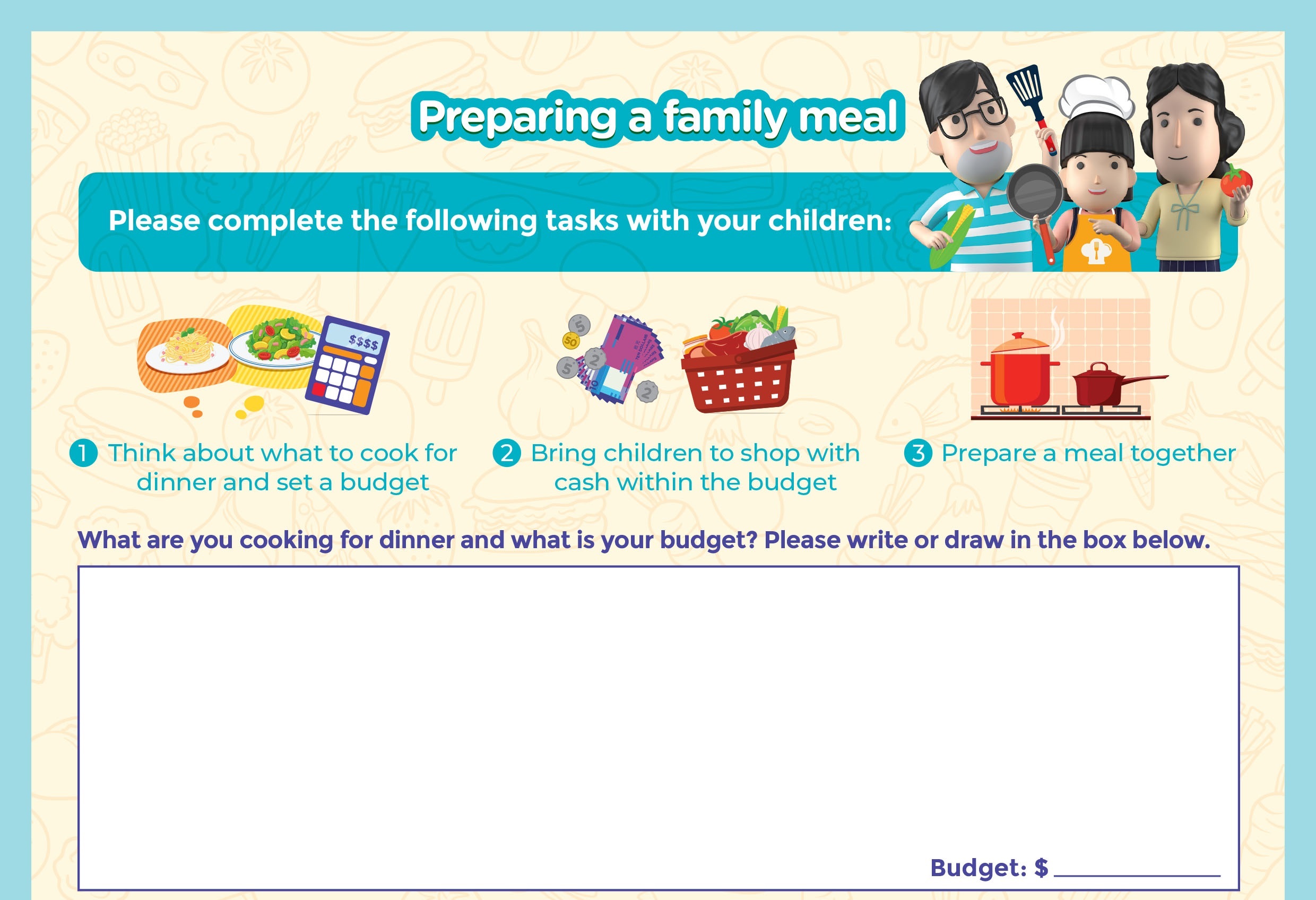 Activity: Preparing a family meal